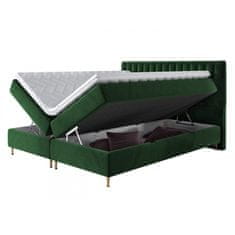 Veneti Boxspringová postel 140x200 CANDICE - šedá + topper ZDARMA