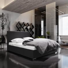 Veneti Manželská postel 140x200 FLEK 6 - černá
