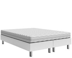 Veneti Čalouněná manželská postel 180x200 NECHLIN 2 - bílá ekokůže