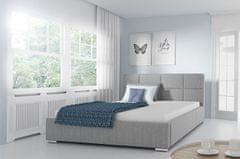 Veneti Čalouněná manželská postel 160x200 YSOBEL - světlá šedá