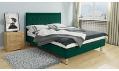 Veneti Čalouněná manželská postel 160x200 NECHLIN 3 - zelená
