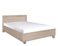 Veneti Manželská postel s matrací a roštem 160x200 TAKA - dub sonoma