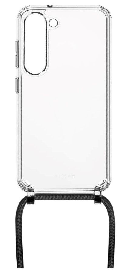 FIXED Pouzdro Pure Neck s černou šňůrkou na krk pro Samsung Galaxy S23 FIXPUN-1040-BK
