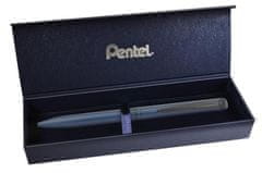 Pentel Kuličkové pero "EnerGel BL-2507", modrá, 0,35 mm, otočný mechanismus, kovové, matně modré tělo, BL2507C-CK