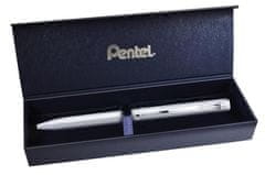 Pentel Kuličkové pero "EnerGel BL-2007", modrá, 0,35 mm, otočný mechanismus, kovové, stříbrné tělo, BL2007Z-AK