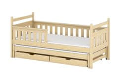 Veneti Dětská postel se zábranou MATYLDA - 80x160, borovice