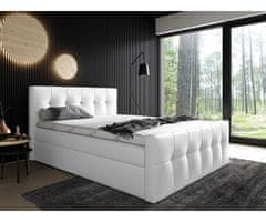 Veneti Čalouněná postel Maxim 120x200, bílá eko kůže