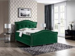 Veneti Kontinentální manželská postel 140x200 VARIEL 2 - zelená + topper ZDARMA