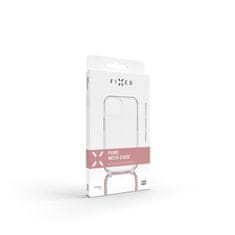 FIXED Pouzdro Pure Neck s růžovou šňůrkou na krk pro Samsung Galaxy S23 FIXPUN-1040-PI