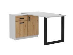 Veneti Psací stůl se skříňkou MABAKA 1 - šedý / dub artisan