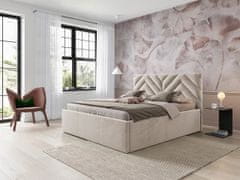 Veneti Manželská postel s úložným prostorem 180x200 SUELA - béžová