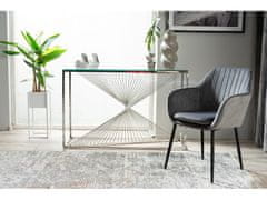 Veneti Konzolový stolek ITAY - transparentní / stříbrný