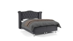 Veneti Čalouněná manželská postel ELSA - 200x200, černá