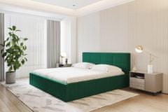 Veneti Čalouněná manželská postel FRIDA - 160x200, zelená