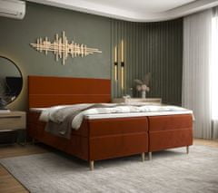 Veneti Kontinentální manželská postel ANGELES - 160x200, oranžová