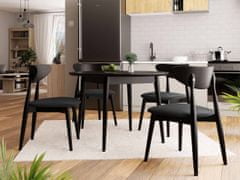 Veneti Kulatý jídelní stůl 120 cm se 4 židlemi OLMIO 1 - černý