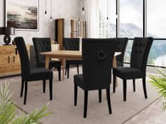 Veneti Luxusní jídelní set NOWEN 3 - hnědý / černý / černý + černé klepadlo