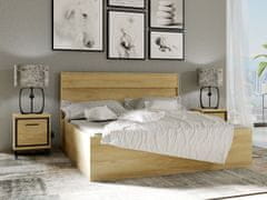 Veneti Ložnicová sestava s postelí 160x200 SUCRE 2 - ořech hikora / černé nožky