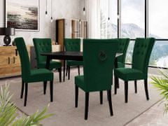 Veneti Luxusní jídelní set NOWEN 3 - černý / zelený + černé klepadlo
