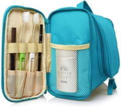 INNA Kosmetický kufřík Toaletní taška Make Up Bag Make Up Case Cestovní taška Beauty Case s přenosnou rukojetí Háček Kosmetická taška Storage Bag pro toaletní potřeby v modré barvě pro muže ženy KOSLAGOS-1
