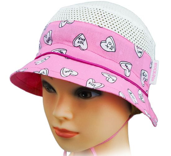 ROCKINO Dívčí letní klobouk vzor 3208 - růžový