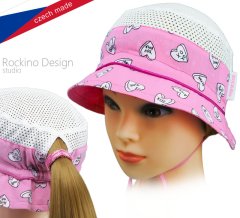 ROCKINO Dívčí letní klobouk vzor 3208 - růžový, velikost 56