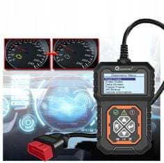 BergMont Autodiagnostika univerzální OBDII tester chyb, pro Skoda , Audi, BMW, VW, diagnostický skener závad , displej LCD