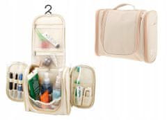INNA Kosmetický kufřík Toaletní taška Make Up Bag Make Up Case Cestovní taška Beauty Case s přenosnou rukojetí Háček Kosmetická taška Storage Bag pro toaletní potřeby v béžová pro muže ženy KOSLAGOS-4
