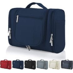 INNA Kosmetický kufřík Toaletní taška Make Up Bag Make Up Case Cestovní taška Beauty Case s přenosnou rukojetí Háček Kosmetická taška Storage Bag pro toaletní potřeby v tmavě modrá pro muže ženy KOSLAGOS-6