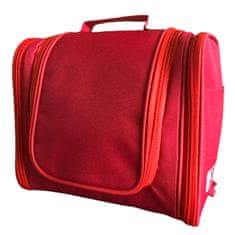 INNA Kosmetický kufřík Toaletní taška Make Up Bag Make Up Case Cestovní taška Beauty Case s přenosnou rukojetí Háček Kosmetická taška Storage Bag pro toaletní potřeby v červená pro muže ženy KOSLAGOS-8