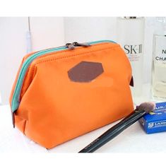 INNA Toaletní taška Kosmetická taška Toaletní taška Make-up Bag pro kabelky Malá prostorná cestovní taška Travelcosmetic v oranžová KOSMALAGA-4
