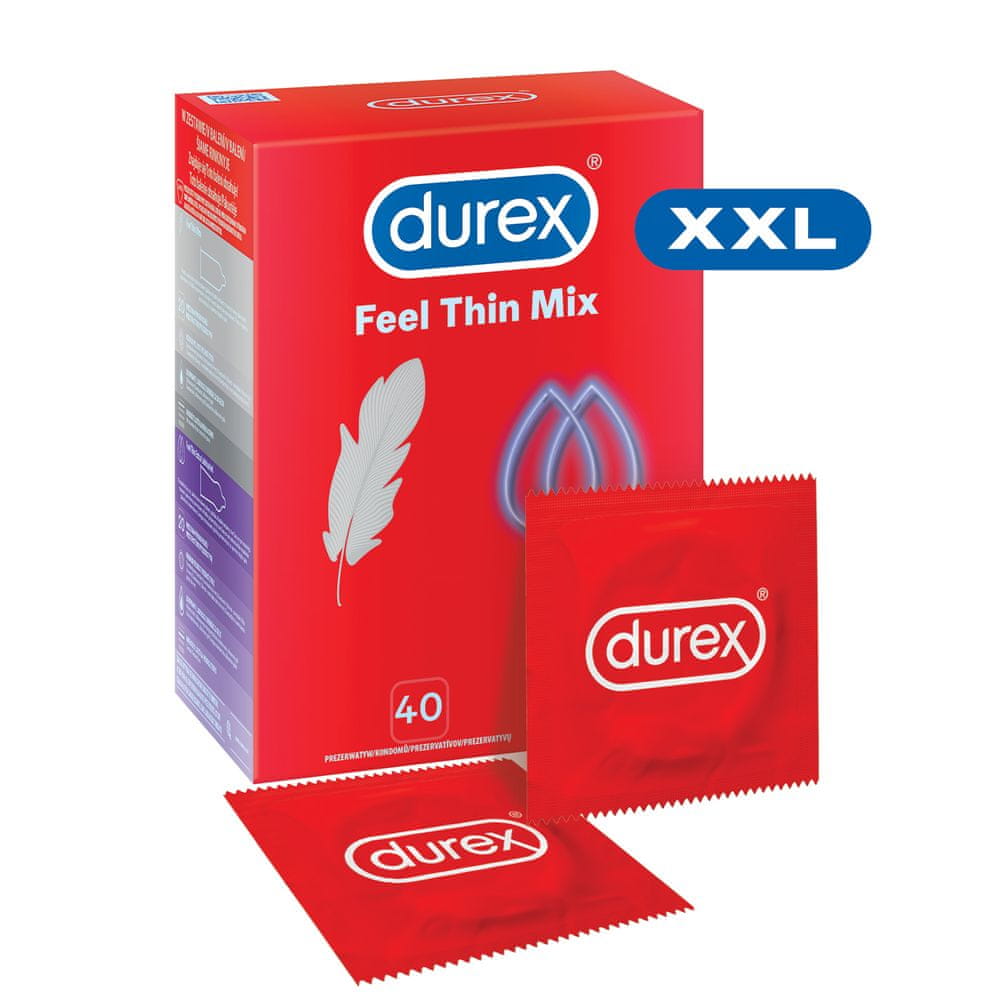 Levně Durex Kondomy Feel Thin MIX 40 ks