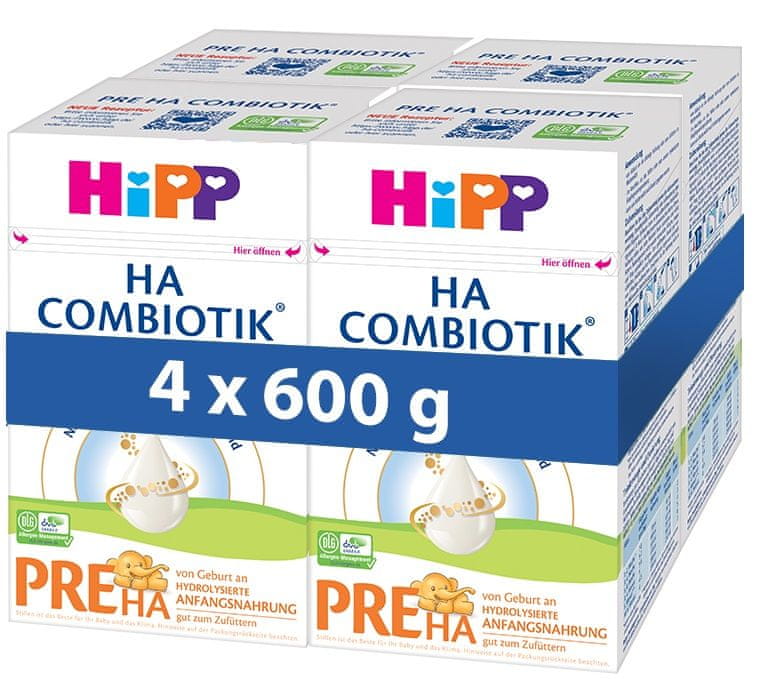HiPP Počáteční mléčná kojenecká výživa HA 1 Combiotik® 4 x 600g