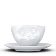 58products Šálek na kávu "Olizující se" v bílé barvě, 200 ml