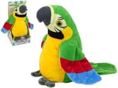 shumee Interaktivní mluvící zelený papoušek opakující se slova