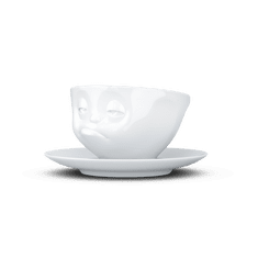58products Šálek na kávu "Znuděný" v bílé barvě, 200 ml