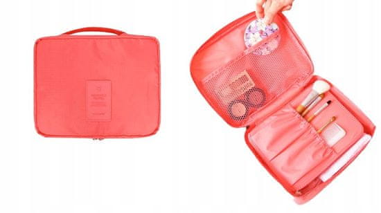 INNA Kosmetický kufřík Toaletní taška Make Up Bag Make Up Case Cestovní taška Beauty Case s rukojetí Kosmetická taška Storage Bag pro toaletní potřeby v námořnické růžová
