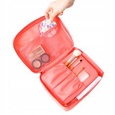 INNA Kosmetický kufřík Toaletní taška Make Up Bag Make Up Case Cestovní taška Beauty Case s rukojetí Kosmetická taška Storage Bag pro toaletní potřeby v námořnické růžová