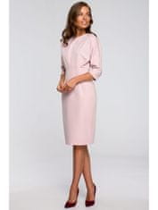 Style Stylove Dámské midi šaty Estrineve S242 pudrová růžová S