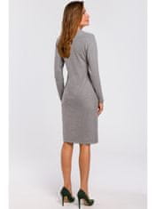 Style Stylove Dámské midi šaty Estrilon S178 šedá L