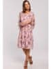 Style Stylove Dámské květované šaty Iseulon S214 růžová S