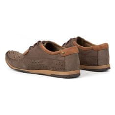 Pánské boty kožené mokasíny 875 letní hnědé velikost 49
