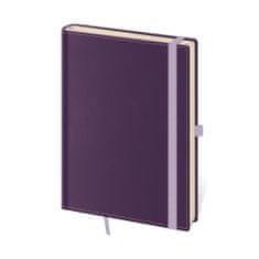 Helma365 Zápisník Double Violet - linkovaný M, 12 × 16,5 cm