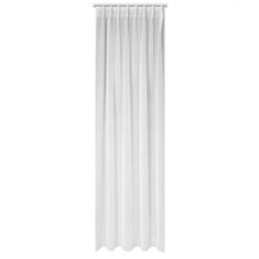 DESIGN 91 Hotová záclona s řasící páskou - Layla bílá s přírodní strukturou, š. 1,4 mx d. 2,7 m