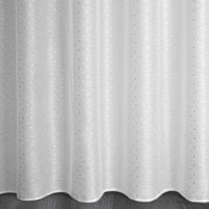 DESIGN 91 Hotová záclona s kroužky - Sibel bílostříbrná, š. 1,4 mx d. 2,5 m