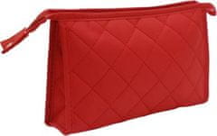 INNA Toaletní taška Kosmetická taška Toaletní taška Make-up Bag pro kabelky Malá prostorná cestovní taška Travelcosmetic v červené barvě