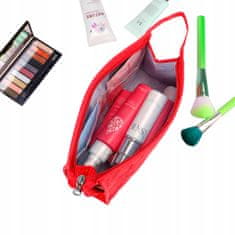 INNA Toaletní taška Kosmetická taška Toaletní taška Make-up Bag pro kabelky Malá prostorná cestovní taška Travelcosmetic v červené barvě