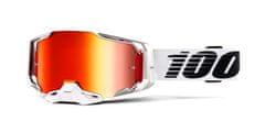 100% brýle ARMEGA Lightsaber, 100% (červené chrom plexi s čepy pro slídy) 50710-355-02