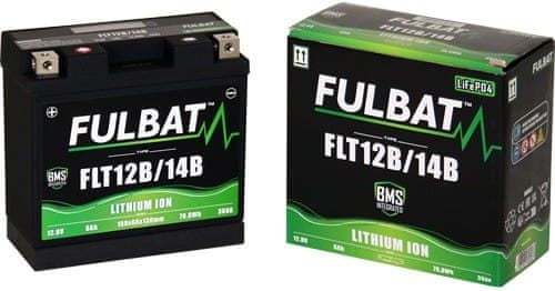 Fulbat lithiová baterie LiFePO4 YT12B-BS, YT14B-BS FULBAT 12V, 6Ah, 360A, hmotnost 0,82 kg, 150x69x130 560508