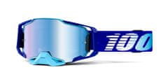 100% brýle ARMEGA Royal, 100% (modré chromované plexi s čepy pro slídy) 50710-360-02